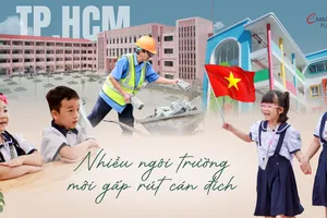 TP.HCM: Nhiều ngôi trường mới gấp rút cán đích