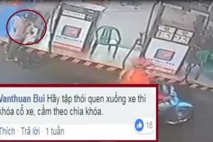 Clip mất xe trong vòng vài giây tại trạm xăng