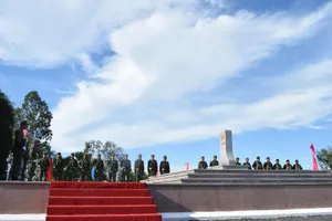 Trang nghiêm lễ chào cột mốc chủ quyền tại cửa khẩu Tịnh Biên