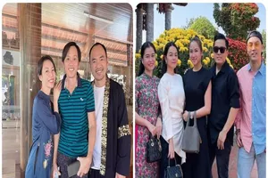 Lâm Vỹ Dạ cùng dàn sao về nhà thờ tổ, 'thăm' nghệ sĩ Chí Tài