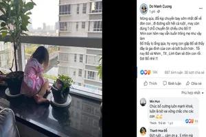 Đỗ Mạnh Cường sốt ruột mong về sớm đón con nuôi thứ 8