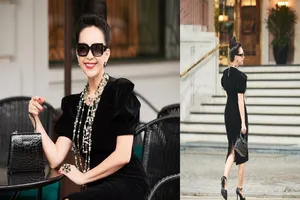 ‘Nữ hoàng ảnh lịch’ Diễm My sang trọng dạo phố Hà Nội