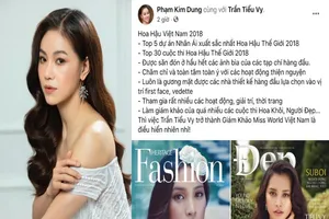 ‘Trần Tiểu Vy làm giám khảo Miss World Vietnam là hiển nhiên'