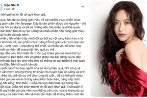 Diệu Nhi xóa bài quảng cáo thực phẩm giảm cân, xin lỗi khán giả