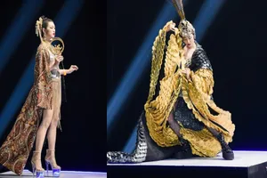 H'Hen Niê bật khóc xem học trò đi giày cao gót hơn 20 cm, calwalk trên không