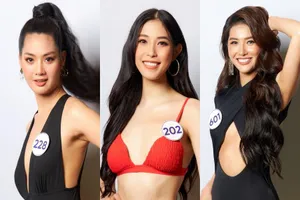 Thí sinh Hoa hậu Hoàn vũ Việt Nam khoe dáng bỏng mắt trong trang phục bikini