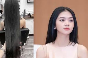 Người đẹp Miss Grand Vietnam cắt tóc dài cả mét tặng bệnh nhân ung thư