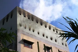 Cháy xưởng làm đồ mỹ nghệ 