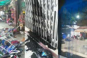 2 tiệm giày ở Bình Thạnh liên tiếp bị tạt sơn