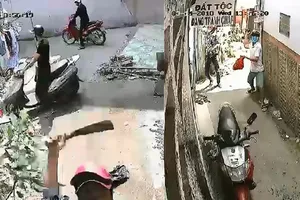 Nhóm thanh niên chém camera, tạt sơn vào nhà dân