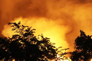 Cháy dữ dội ở rừng tái sinh Lê Minh Xuân