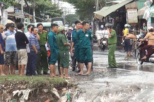 Quận Bình Tân: Nam thanh niên bị nước lớn cuốn mất tích