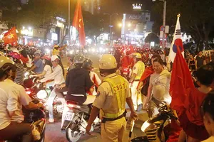 Công an TP.HCM siết chặt an ninh trong đêm chung kết bóng đá 