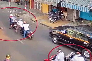 Chủ tiệm thuốc Tây bị dàn cảnh đụng xe, móc hàng chục triệu