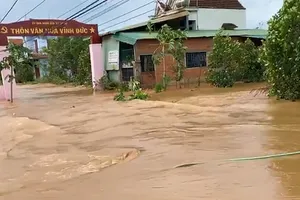 Bình Định: Sau bão, lũ đổ về, nhiều nhà dân ngập sâu
