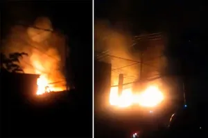 Xưởng cồn, hóa chất cháy rụi ở Bình Chánh