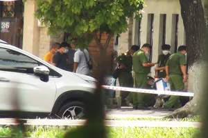 Đứng tưới cây trước nhà thì bị đâm xối xả