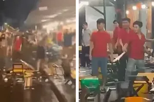Hỗn chiến ở quán ốc, nhiều người khiếp vía