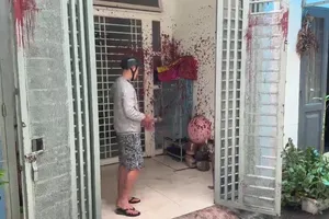 Vừa tạt sơn, mắm tôm xong thì gặp Công an Gò Vấp đi tuần