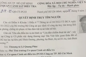 Công an truy tìm 1 người liên quan vụ lừa đảo tại Công ty Tân Việt