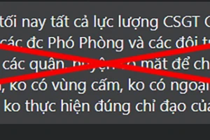 Tin Giám đốc Công an TP.HCM chỉ đạo xử lý nồng độ cồn là giả