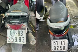 Công an tìm chủ của 2 xe máy trong vụ tạt sơn ở Bình Tân