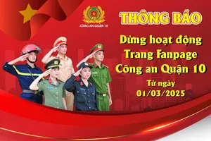 Trang Fanpage và Zalo Công an các Quận, Huyện, TP Thủ Đức dừng hoạt động