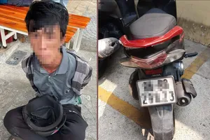 Người dân và hiệp sĩ vây bắt trộm xe máy ở Tân Bình
