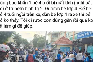 Thông tin bé trai nghi bị bắt cóc ở Bình Tân là sai sự thật