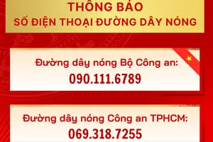 Công an TP.HCM công bố đường dây nóng phản ánh tiêu cực