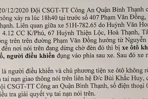 Công an Bình Thạnh tìm người liên quan đến 3 vụ tai nạn