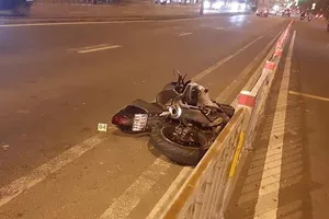 Hiện trường vụ tai nạn.