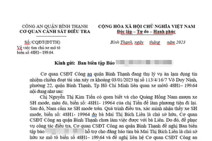 Công an Bình Thạnh tìm chủ xe liên quan vụ án chiếm đoạt tài sản