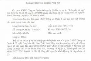 Công an quận 4 tìm 2 xe máy và người liên quan đến 2 vụ án