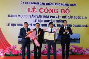 Công bố lễ hội đua thuyền ở Quảng Ngãi là di sản văn hóa phi vật thể quốc gia
