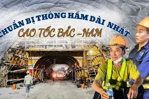 Chuẩn bị thông đường hầm dài nhất cao tốc Bắc Nam