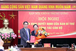Ban Nội chính Trung ương được bổ sung một lãnh đạo