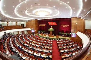 Hội nghị Trung ương 3 khóa XIII được tổ chức hồi tháng 7, khi COVID-19 đã bước vào làn sóng lây nhiễm thứ 4. Ảnh TTXVN