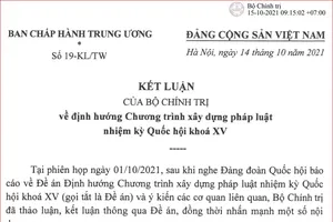 Bộ Chính trị lưu ý chống 'lợi ích nhóm' trong xây dựng pháp luật