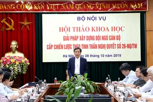 Thứ trưởng Nội vụ Trần Văn Tuấn chủ trì hội thảo về Nghị quyết 26 của Trung ương.