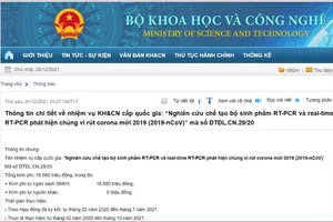 Bộ Khoa học và Công nghệ thông tin chi tiết dự án Công ty Việt Á tham gia