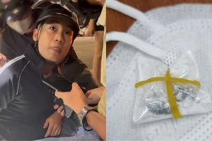 Giấu ma túy trong khẩu trang khi chạy xe trên đường thì gặp cảnh sát