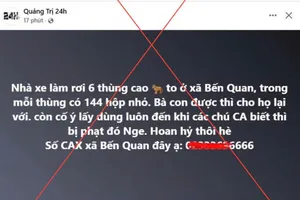 Công an thông tin vụ xe chở 6 thùng cao hổ bị đánh rơi