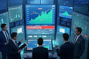 Thị trường chứng khoán rớt điểm ngay khi mở cửa