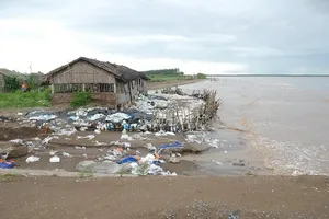 Dầu vón cục tràn vào bãi biển Bến Tre