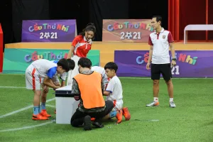 HLV Minh Phương dẫn dắt học trò giành chiến thắng áp đảo trận giao hữu