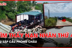 Nạn nhân thứ 4 được tìm thấy trong vụ sập cầu Phong Châu là tài xế ô tô đầu kéo