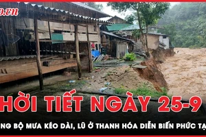 Dự báo thời tiết 25-9: Trung Bộ tiếp tục mưa kéo dài, lũ ở Thanh Hóa diễn biến phức tạp 
