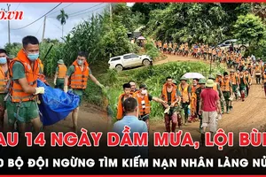 400 bộ đội rời thôn Làng Nủ sau 14 ngày dầm mình giữa biển bùn mênh mông tìm kiếm người mất tích