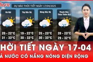 Thời tiết ngày 17-4: Cả nước có nắng nóng trên diện rộng